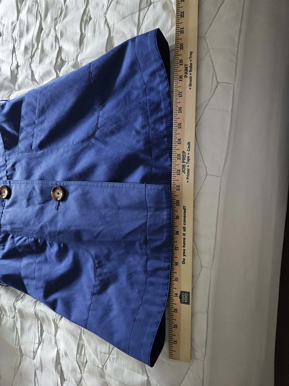 Michael Kors Royal Blue Hooded Trench Coat
